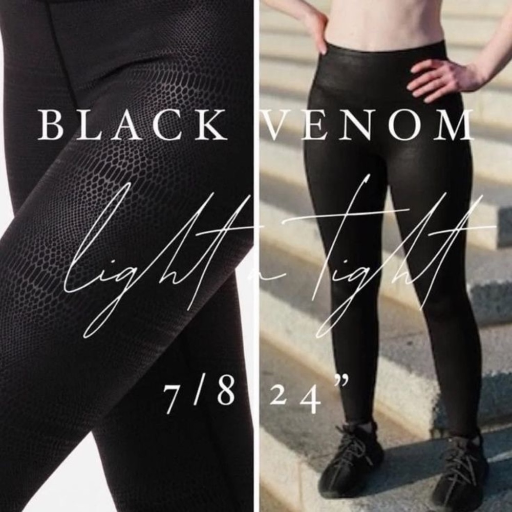 Zyia Active- Black Venom Light N Tight High Rise 7/8 24”